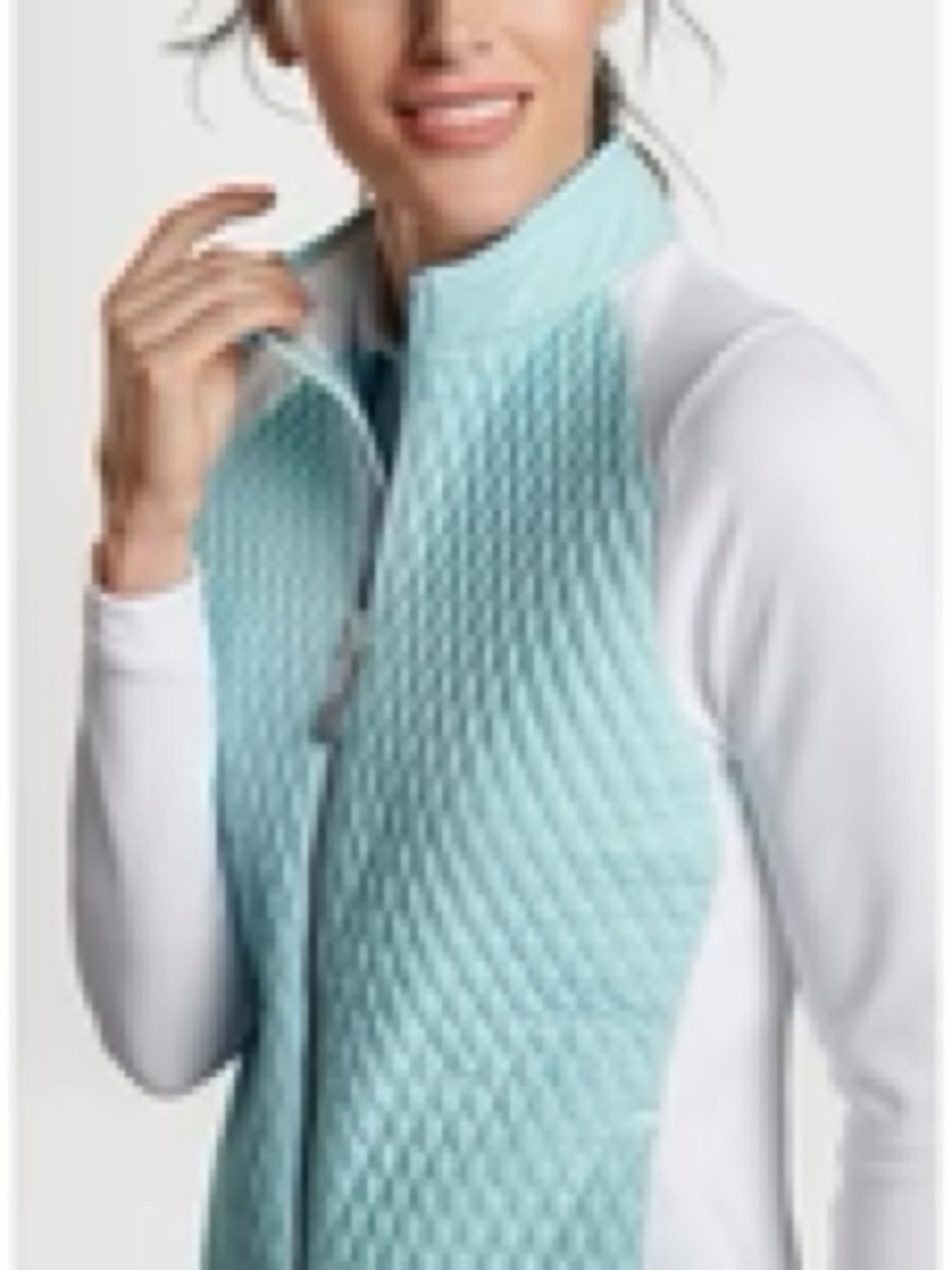 Peter Millar Light Aqua Quilted Front Jacket